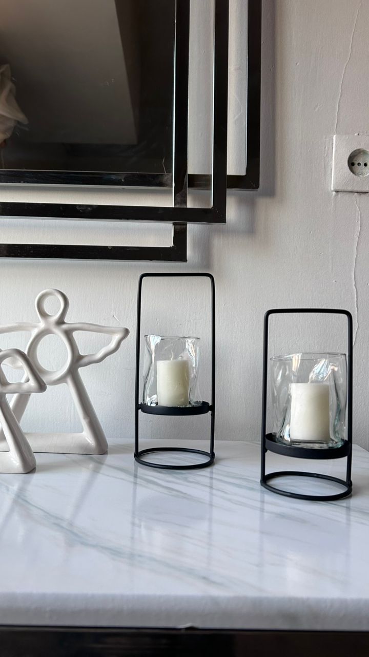 جا شمعی شمعدانی مدرن کلاسیک ست دو عددی دلین