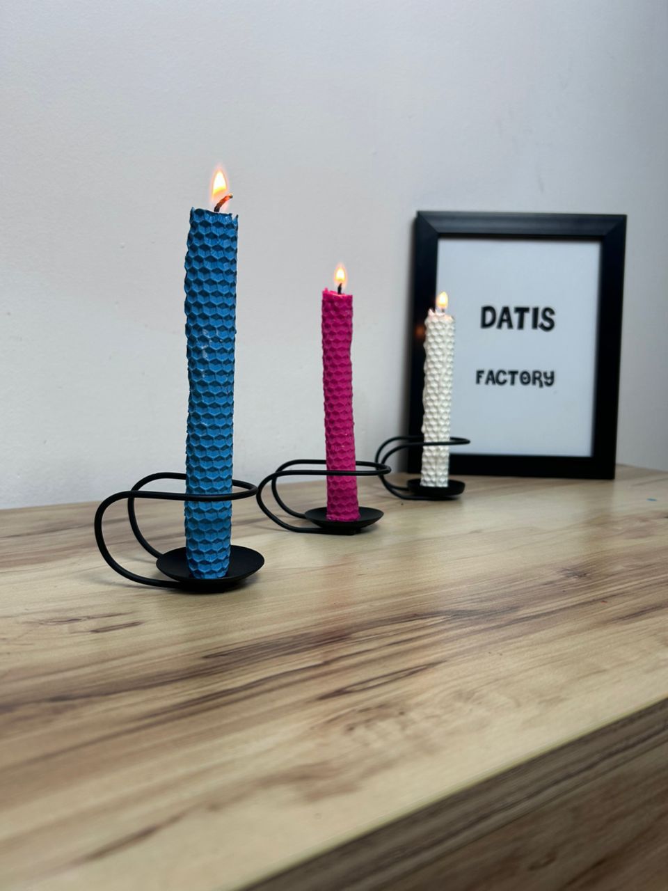 جا شمعی مدرن ست سه عددی مدل دلسا سبک مدرن مینیمال