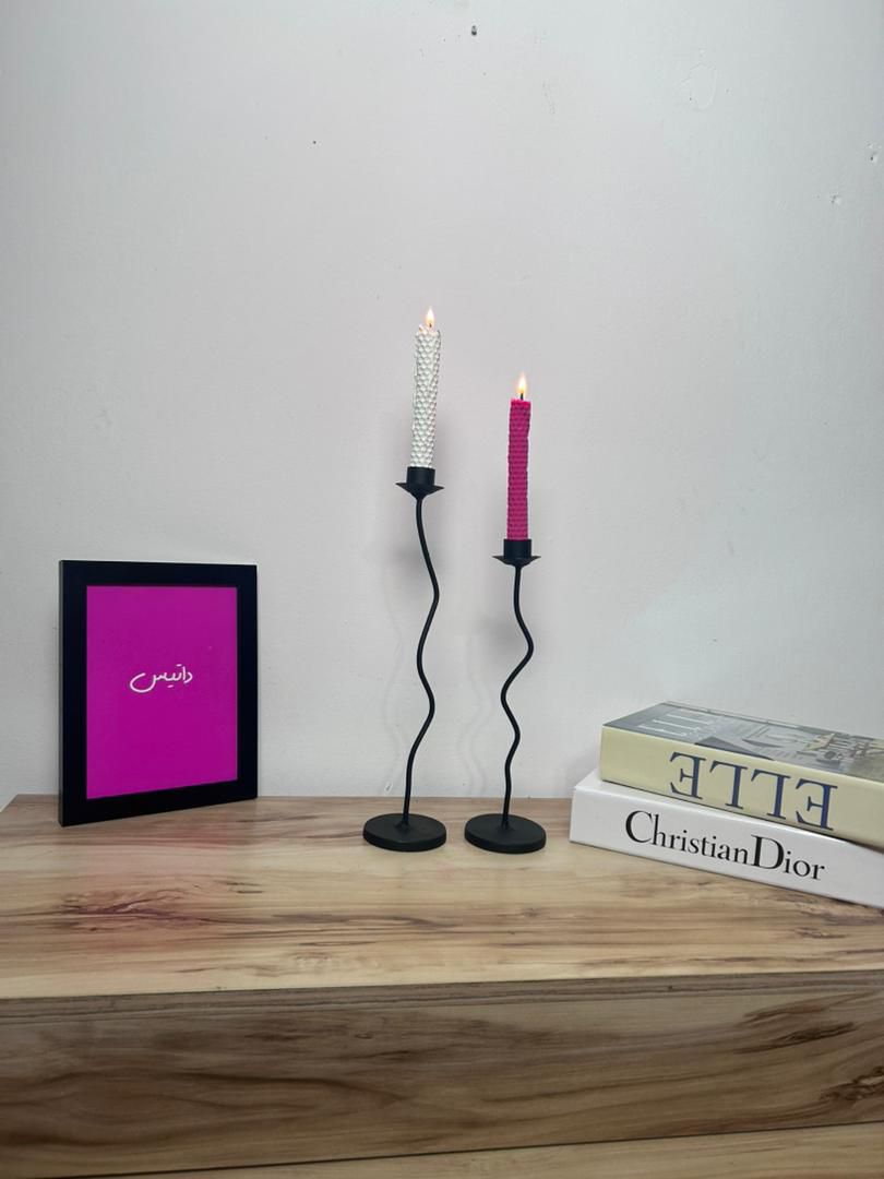 جا شمعی  مدرن ست دو عددی مدل دیبا
